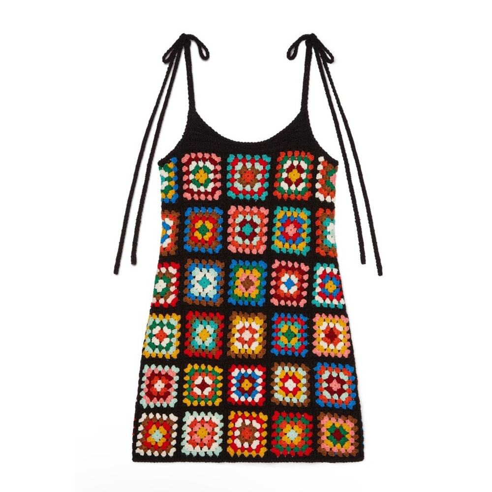Alanui Positive Vibes‎ Hand Crochet Dress